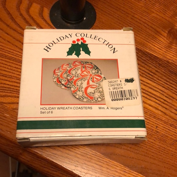 Silver Wreath Coaster Set of 6 Wm A Rogers Oneida Silversmiths Vintage - Picture 4 of 5